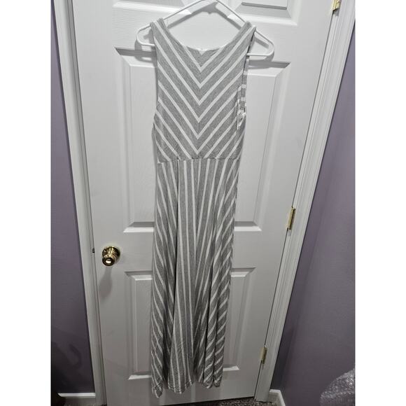 Athleta Sleeveless Maxi Dress Size Small Striped Stretchy Casual Boho Women - Picture 3 of 6